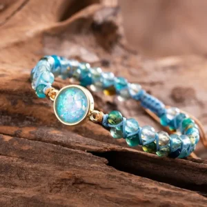 Braccialetto dell'amicizia - Aqua Opal
