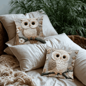 Vintage federa Gufo 2 pezzi