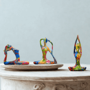 Scultura yoga astratta 3 pezzi