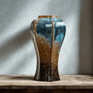 Vaso in ceramica blu