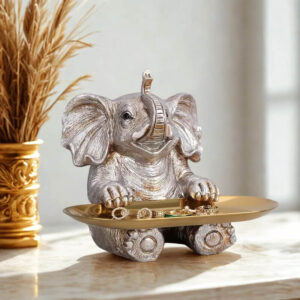 Elefante - portagioie con vassoio