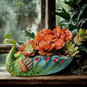 Portafiori di fiori di pavone