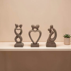 Set di 3 statue dell'amore - color sabbia