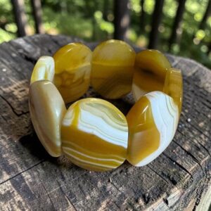 Bracciale in Agata Ivory Dune