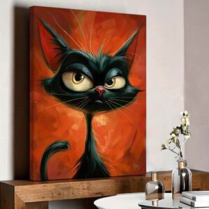 Gatto nero - foto incorniciata